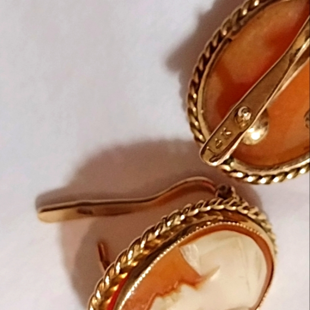 14KT Gold Real Shell Cameos - Picture 6 of 10